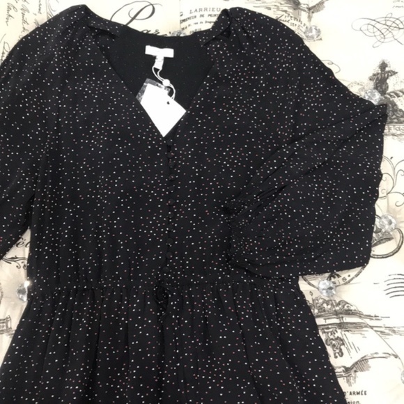 Joie Polka Dot Hi-Lo Alithea Dress - Picture 3 of 8